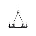 Savoy House Essentials Middleton 1-307-6-89 6-Lights 360W Matte Black Chandelier