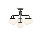 Savoy House Essentials 6-1950-6-89 Marco 6-Lights 360W Matte Black Semi Flush Mount
