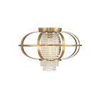 Savoy House 6-5218-1-322 Idlewild 1-Light 60W Warm Brass Flush Mount