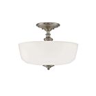 Savoy House Essentials 6-6835-2-SN Melrose 2-Lights 120W Satin Nickel Semi Flush Mount