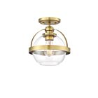 Savoy House Essentials 6-7200-1-322 Pendleton 1-Lights 60W Warm Brass Semi Flush Mount