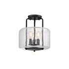 Savoy House Essentials 6-7790-3-89 Avalon 3-Lights 180W Black Semi Flush Mount