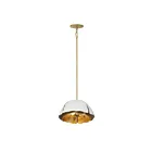 Savoy House Brewster 7-1398-3-14 3-Lights 180W Cavalier Gold with Royal White Pendant