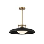 Savoy House Gavin 7-1690-1-143 1-Lights 60W Matte Black with Warm Brass Accents Pendant