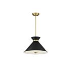 Savoy House Lamar 7-2416-3-143 3-Lights 180W Black with Warm Brass Accents Pendant