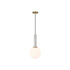 Savoy House Callaway 7-2902-1-264 1-Light 60W White Marble with Warm Brass Pendant