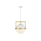 Savoy House Carlysle 7-4600-1-142 1-Lights 60W White with Warm Brass Pendant