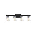 Savoy House Essentials 8-1020-4-BK Calhoun 4-Lights 240W Black Vanity Light