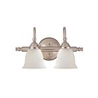 Savoy House Essentials 8-1062-2-SN Brunswick 2-Lights 120W Satin Nickel Vanity Light
