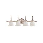 Savoy House Essentials 8-1062-4-SN Brunswick 4-Lights 240W Satin Nickel Vanity Light