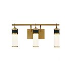 Savoy House 8-1638-3-143 Abel 3-Lights 24W Matte Black with Warm Brass Accents Vanity Light