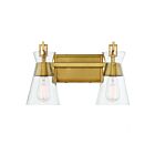 Savoy House Essentials 8-1830-2-322 Lakewood 2-Lights 120W Warm Brass Vanity Light
