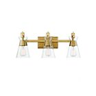 Savoy House Essentials 8-1830-3-322 Lakewood 3-Lights 180W Warm Brass Vanity Light