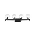 Savoy House Essentials 8-1860-4-BK Crosby 4-Lights 240W Matte Black Vanity Light