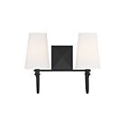 Savoy House Essentials 8-2542-2-89 Cameron 2-Lights 80W Matte Black Vanity Light