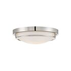 Savoy House Meridian M60019PN 2-Lights 120W Polished Nickel Flush Mount