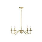 Savoy House Meridian M100120NB 5-Lights 300W Natural Brass Chandelier