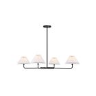 Savoy House Meridian M100121MBK 4-Lights 240W Matte Black Chandelier