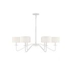 Savoy House Meridian M10092BQW 6-Lights 360W Bisque White Chandelier