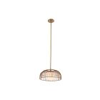 Savoy House Meridian M7043NB 1-Light 60W Natural Brass Convertible Semi Flush Mount or Rod Pendant