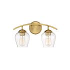 Savoy House Meridian M80031NB 2-Lights 120W Natural Brass Vanity Light