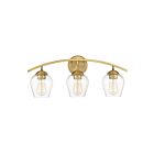 Savoy House Meridian M80032NB 3-Lights 180W Natural Brass Vanity Light