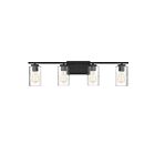 Savoy House Meridian M80039MBK 4-Lights 240W Matte Black Vanity Light