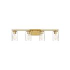 Savoy House Meridian M80039NB 4-Lights 240W Natural Brass Vanity Light