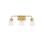 Savoy House Meridian M80044NB 3-Lights 180W Natural Brass Vanity Light