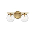 Savoy House Meridian M80046NB 2-Lights 120W Natural Brass Vanity Light