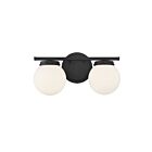 Savoy House Meridian M80047MBK 2-Lights 120W Matte Black Vanity Light
