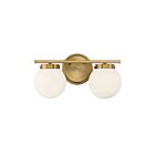 Savoy House Meridian M80047NB 2-Lights 120W Natural Brass Vanity Light