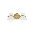 Savoy House Meridian M80074NB 2-Lights 120W Natural Brass Vanity Light