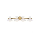 Savoy House Meridian M80076NB 4-Lights 240W Natural Brass Vanity Light