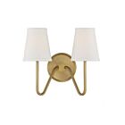 Savoy House Meridian M90055NB 2-Lights Natural Brass Wall Sconce