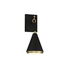 Savoy House Meridian M90066MBKNB 1-Light Matte Black with Natural Brass Wall Sconce