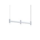 Sonneman 1783.16 3 Lights Bright Satin Aluminum 36W Systema Staccato Linear Pendant