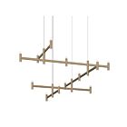 Sonneman 1788.14 28 Lights Painted Brass 2352W Systema Staccato Offset Pendant