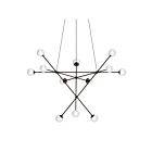 Sonneman 2082.37W 12 Lights Polished Black Nickel 30W Proton Alpha Pendant