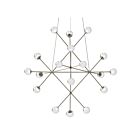 Sonneman 2084.13W 18 Lights Satin Nickel 48W Proton Beta Pendant