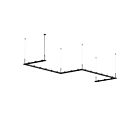 Sonneman 20QKZ46B 21 Lights Satin Black 96W Intervals Linear Beam Pendant