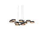 Sonneman 2656.25A 9 Lights Satin Black 60W Light Guide Ring