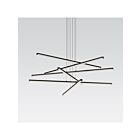 Sonneman 2766.25 6 Lights Satin Black 84W Stix LED Pendant