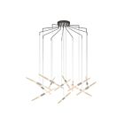 Sonneman 2896.16 13 Lights Bright Satin Aluminum 55W Ballet LED Pendant