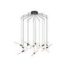 Sonneman 2896.25 13 Lights Satin Black 55W Ballet LED Pendant