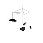 Sonneman 2902.25K 4 Lights Satin Black Shade 22W Papillons LED Pendant