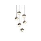 Sonneman 2915.13-MED 6 Lights Satin Nickel 24W Grapes LED Pendant