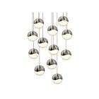 Sonneman 2917.13-LRG 12 Lights Satin Nickel 66W Grapes LED Pendant