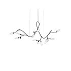 Sonneman 3283.25 14 Lights Satin Black 14W Vines LED Pendant