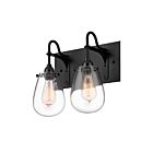 Sonneman 4287.25 2 Lights Satin Black 60W Chelsea Bath Bar
